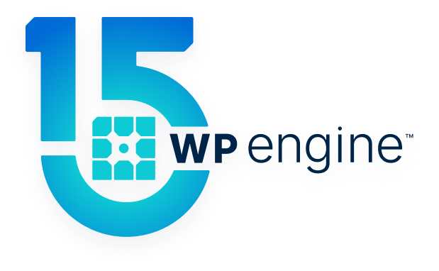 WP Engine fifteen year anniversary logo
